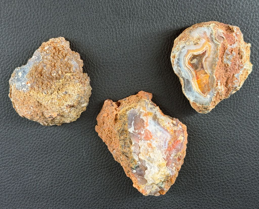 3 Stück Achat Marokko Agouim Agate Morocco #A8-17#