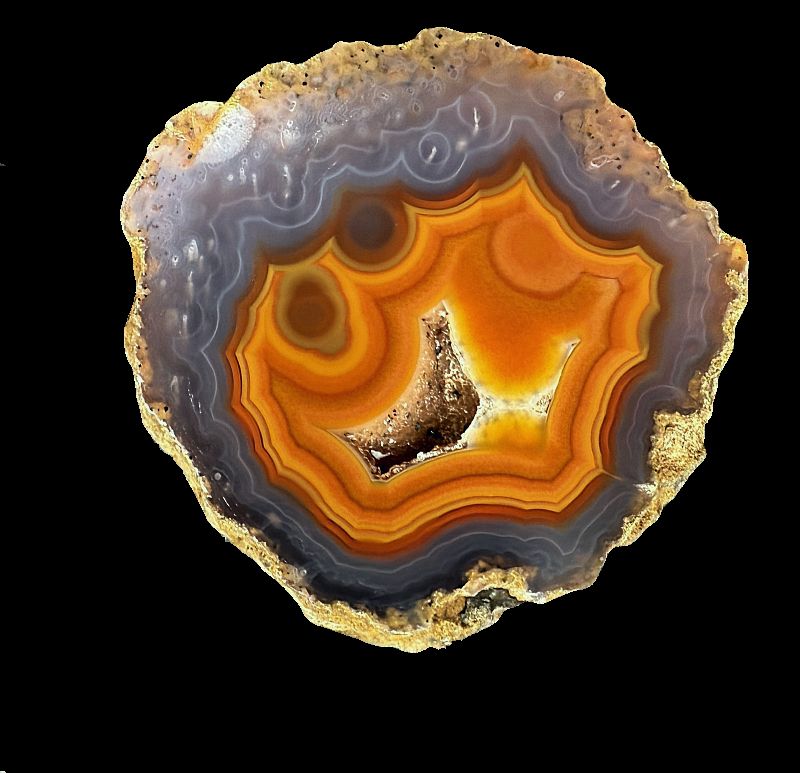 Achat Marokko Agouim High Atlas Mountain Face Agate #A1-1#