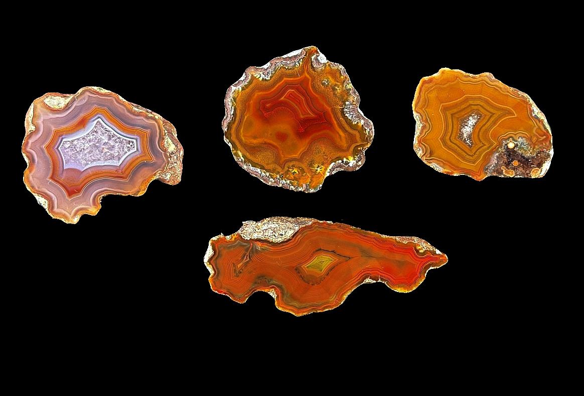 4 x Achat Argentinien San Rafael CONDOR Agate Argentina  #A7-1#