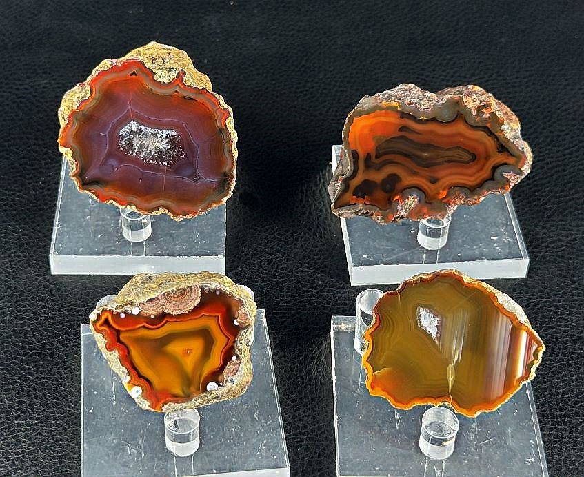 4 x Achat Argentinien San Rafael CONDOR Agate Argentina  #A7-5#