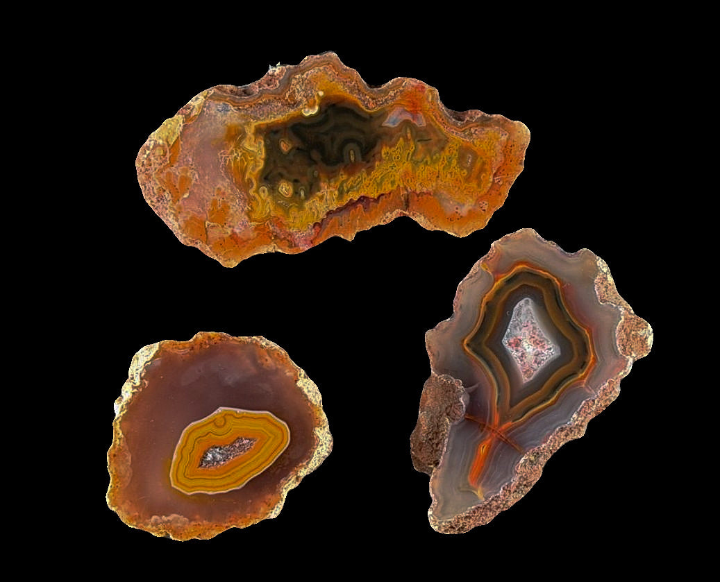3 Stück Achat Marokko AGOUIM Agate Morocco #A8-18#