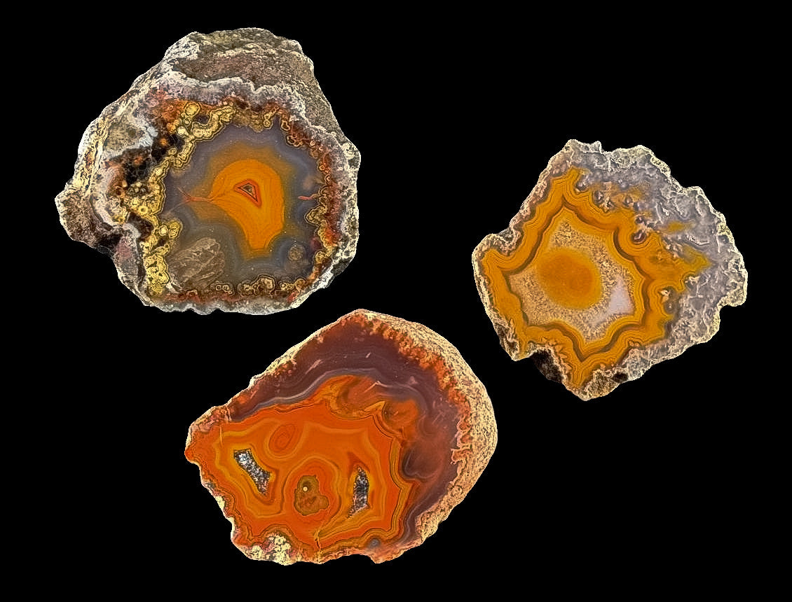 3 Stück Achat Marokko AGOUIM Agate Morocco #A8-20#