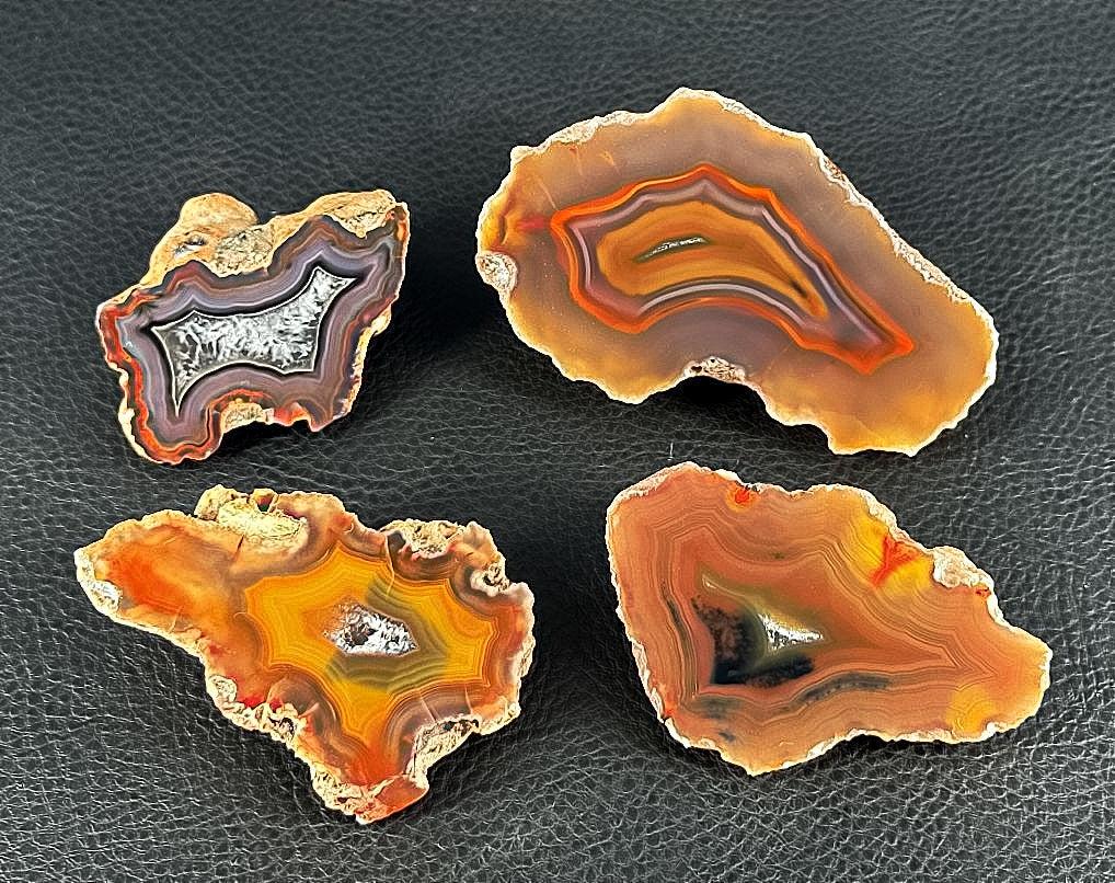 4 x Achat Argentinien San Rafael CONDOR Agate Argentina   #A7-3#