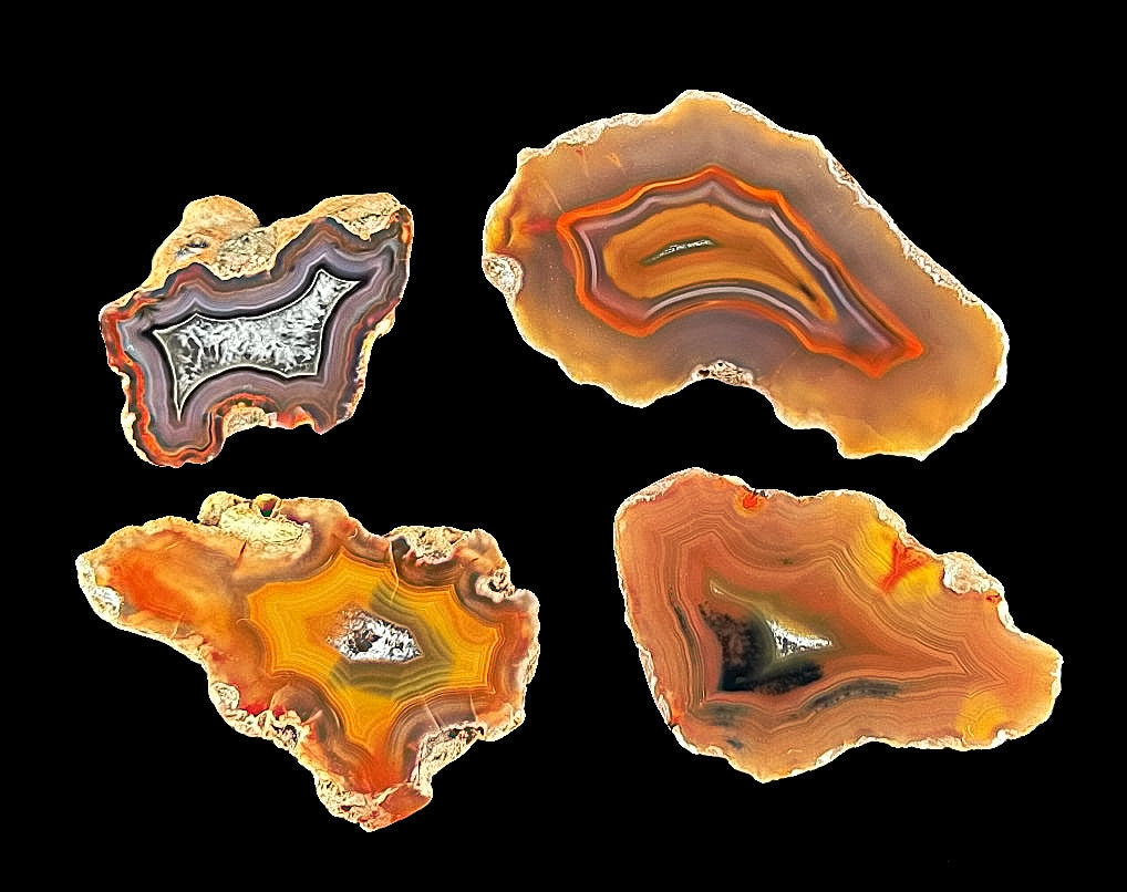 4 x Achat Argentinien San Rafael CONDOR Agate Argentina   #A7-3#