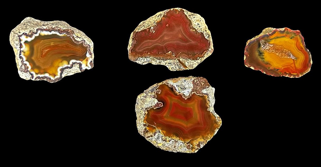 4 x Achat Argentinien San Rafael CONDOR Agate Argentina  #A7-4#