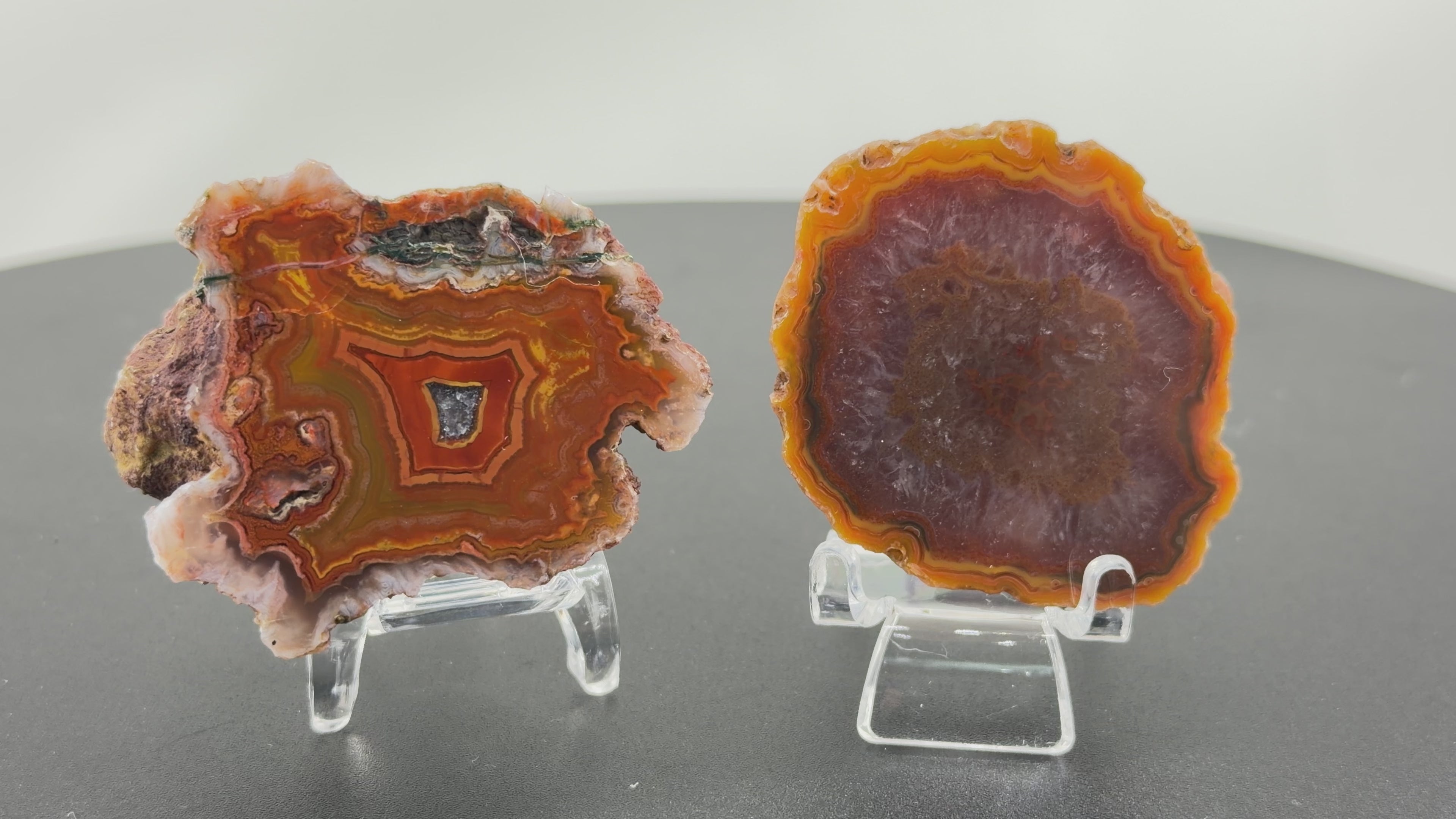 2 Stück Achat Argentinien San Rafael CONDOR Agate Argentina #A10-8#