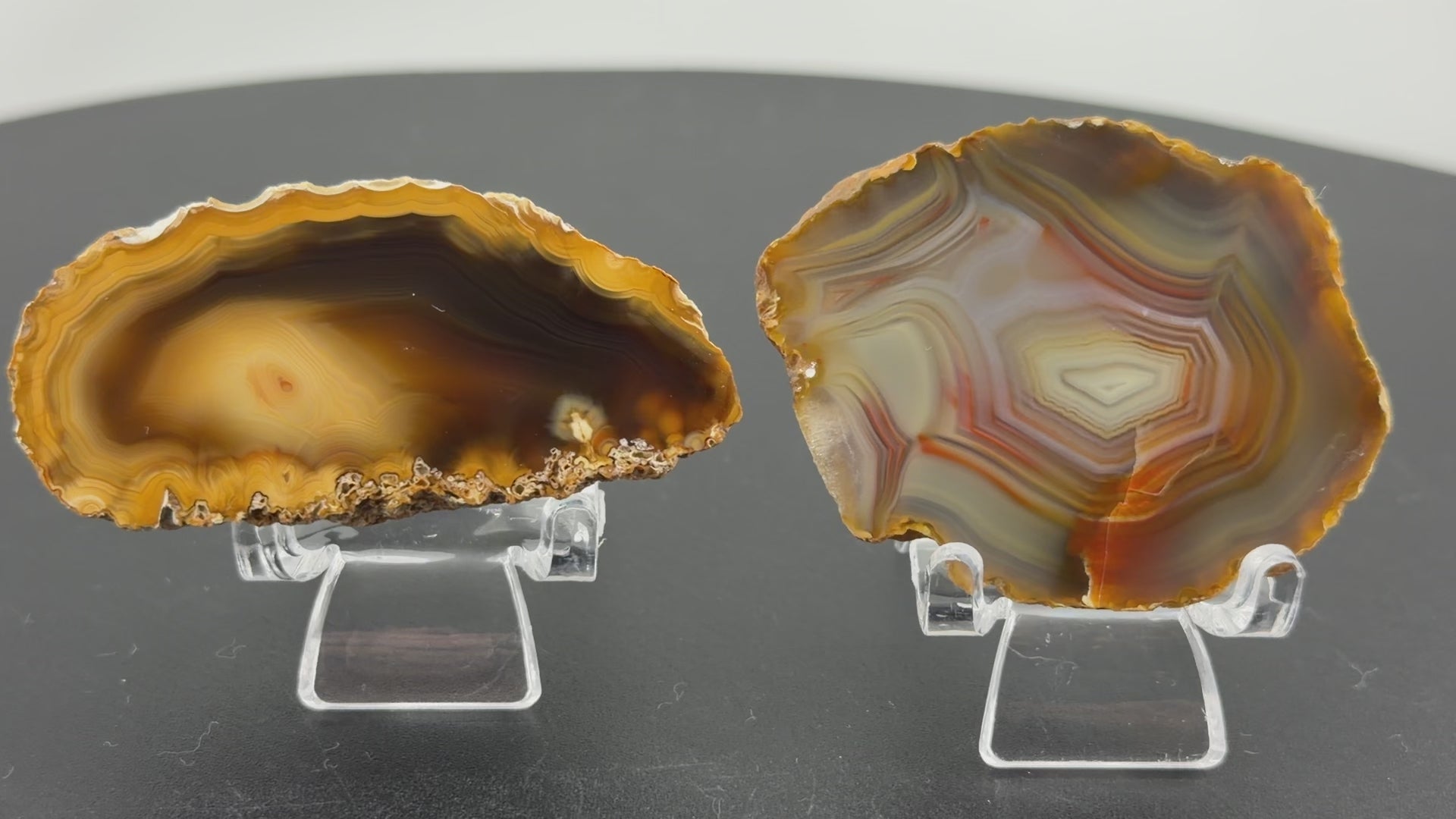 2 x Achat Sumatra Indonesien Agate from Indonesia #A13-17#