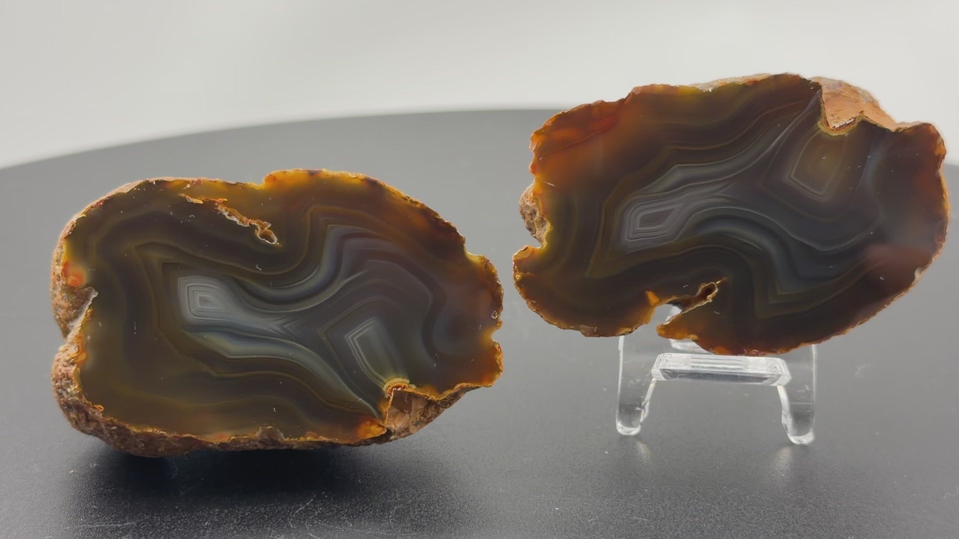 Achat Paar Sumatra Indonesien Agate from Sumatra Island Agate #A13-5#