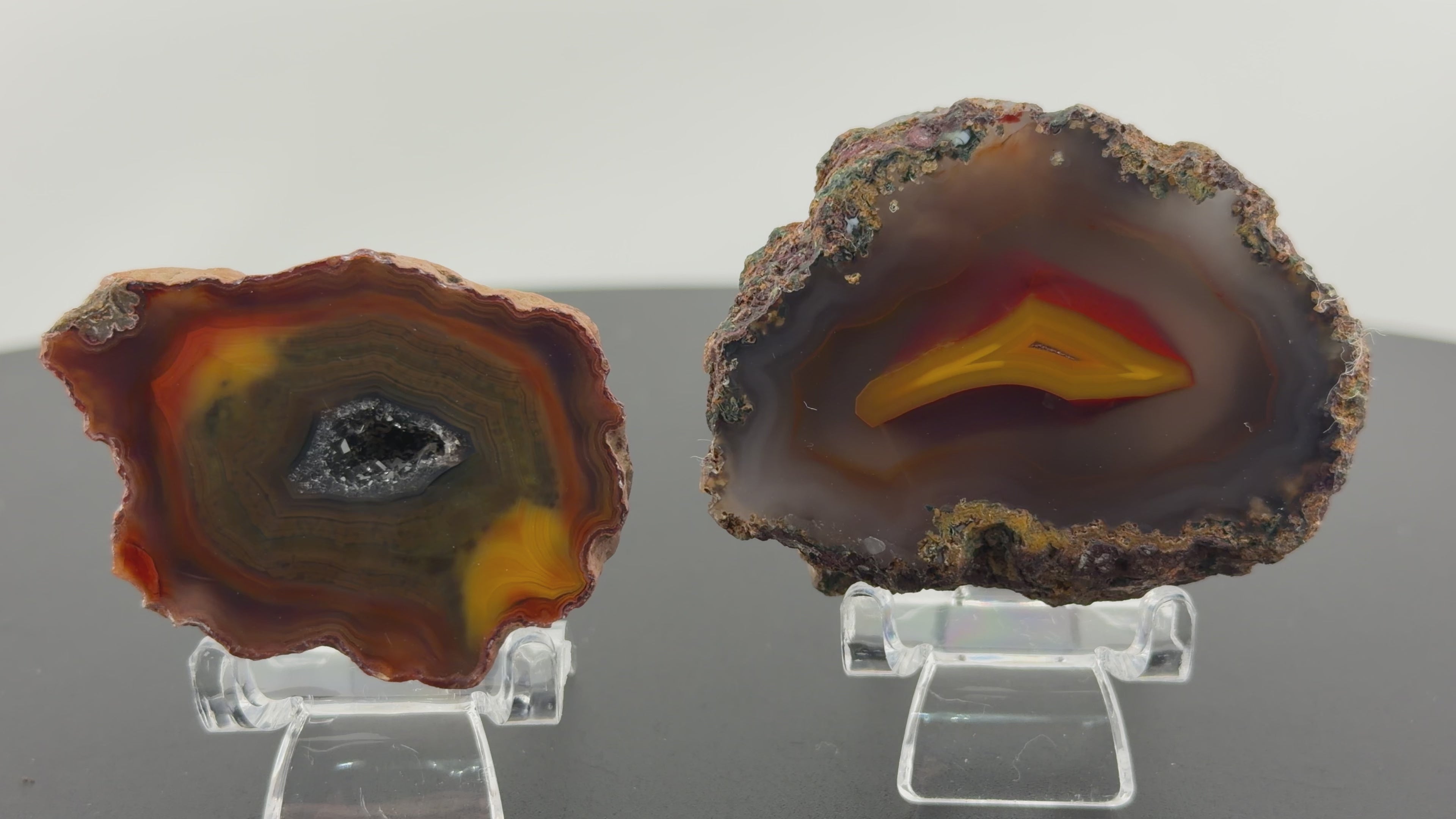 2 x Achat Argentinien San Rafael CONDOR Agate Argentina #A10-14#