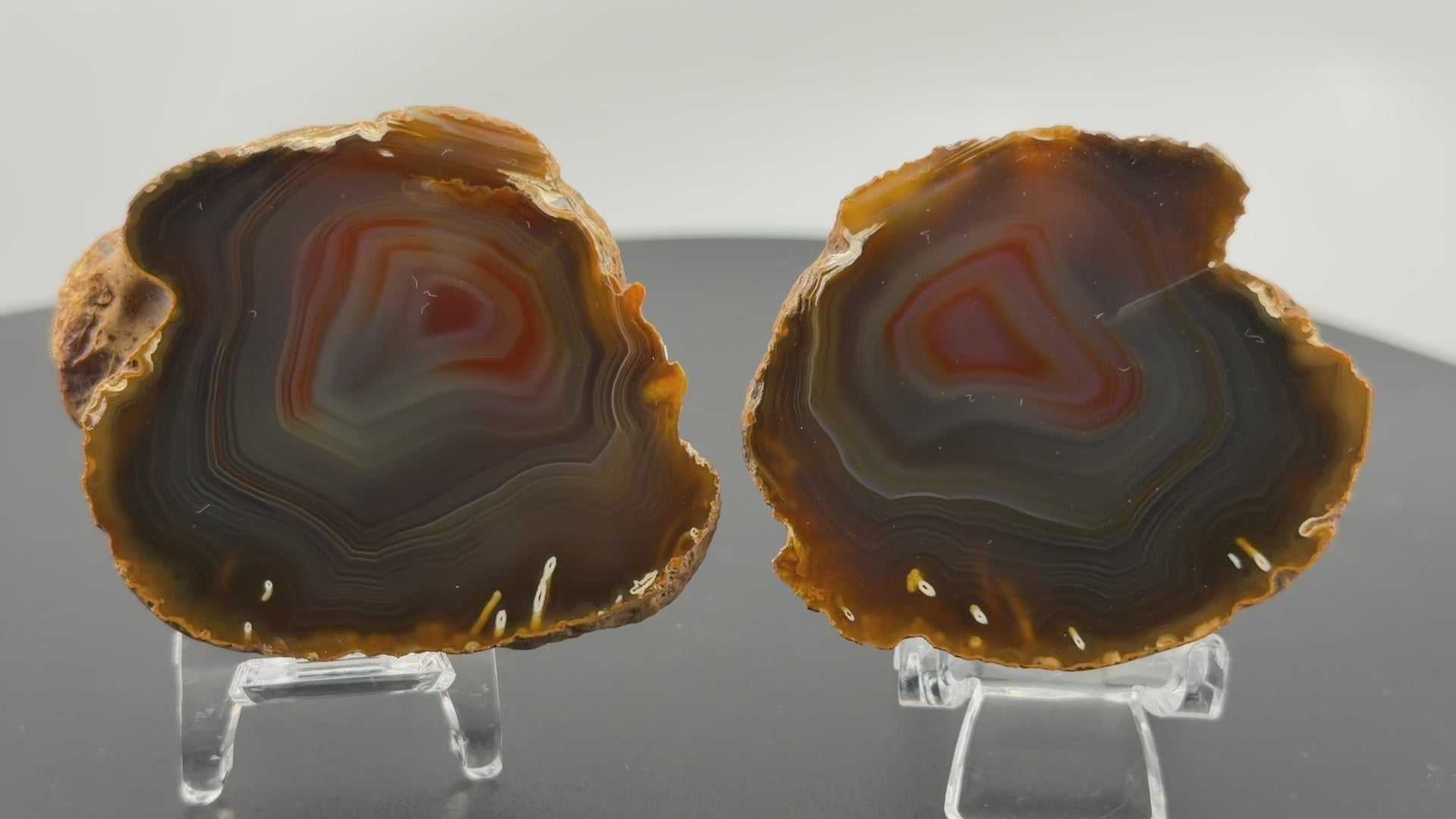 Achat Paar Sumatra Indonesien Agate Sumatra Indonesia Island #A13-2#