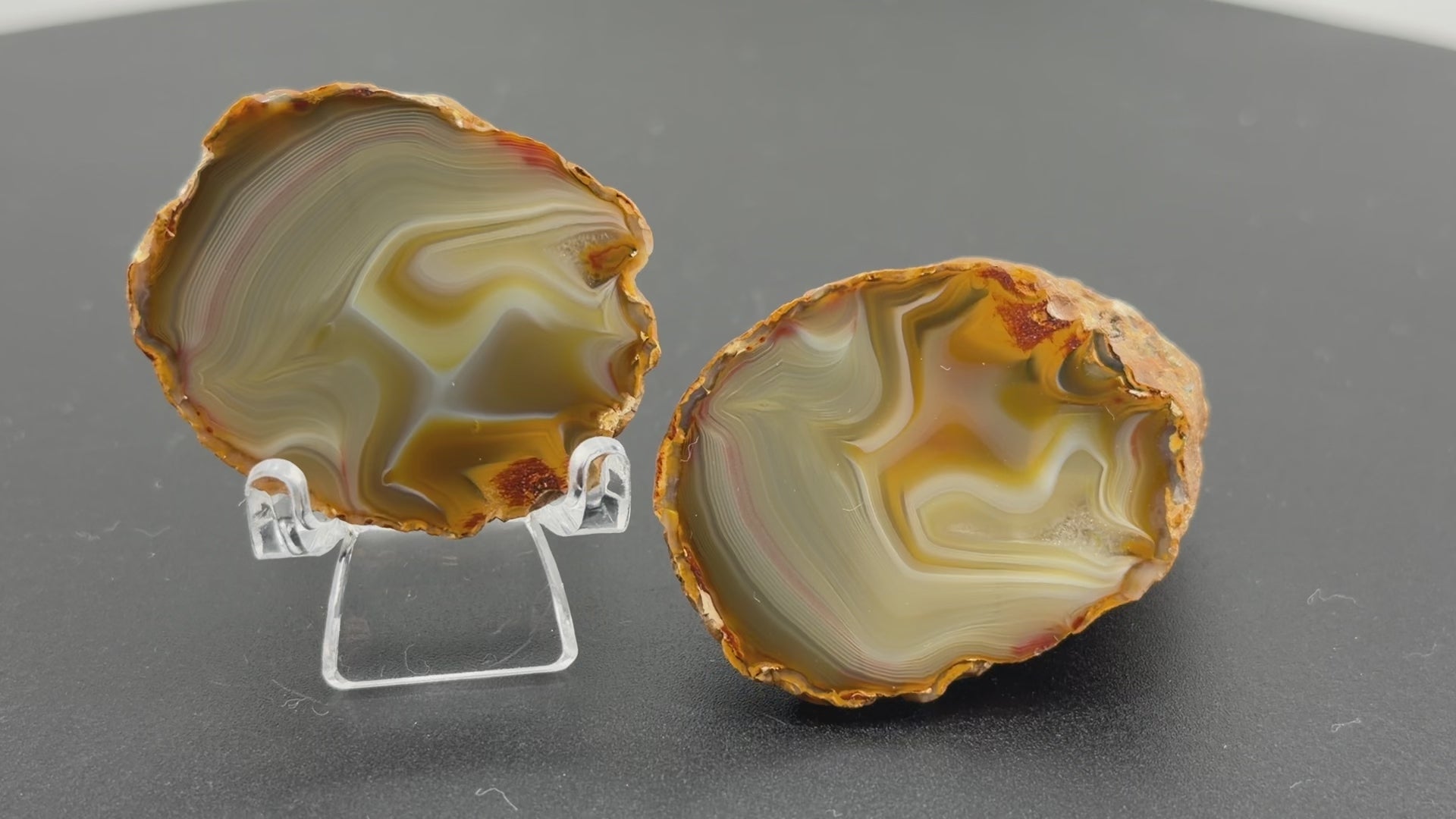 Achat Paar SUMATRA Indonesien Agate Indonesia #A13-8#