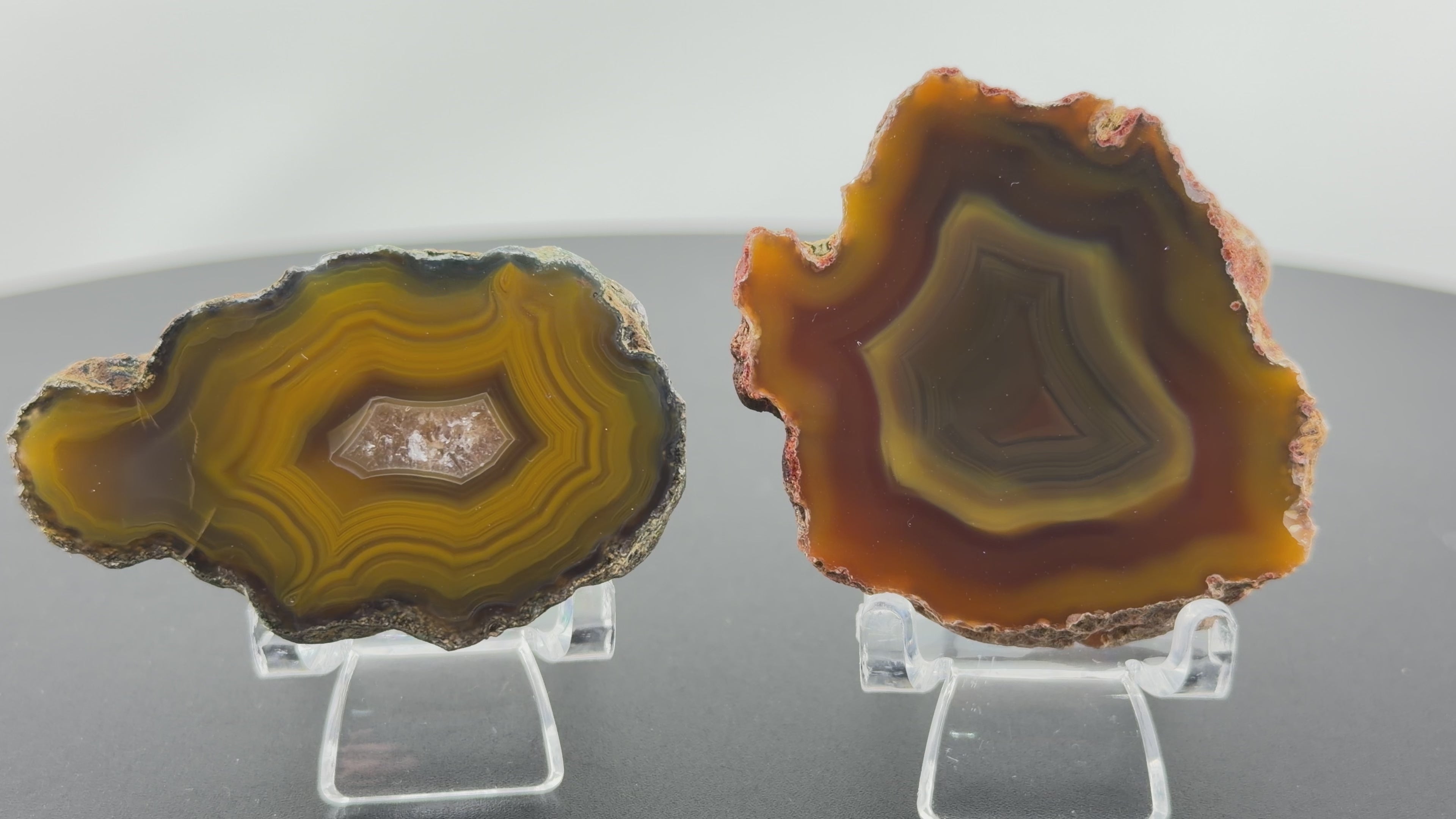 2 x Achat Argentinien San Rafael Condor Agate Argentina #A10-9#