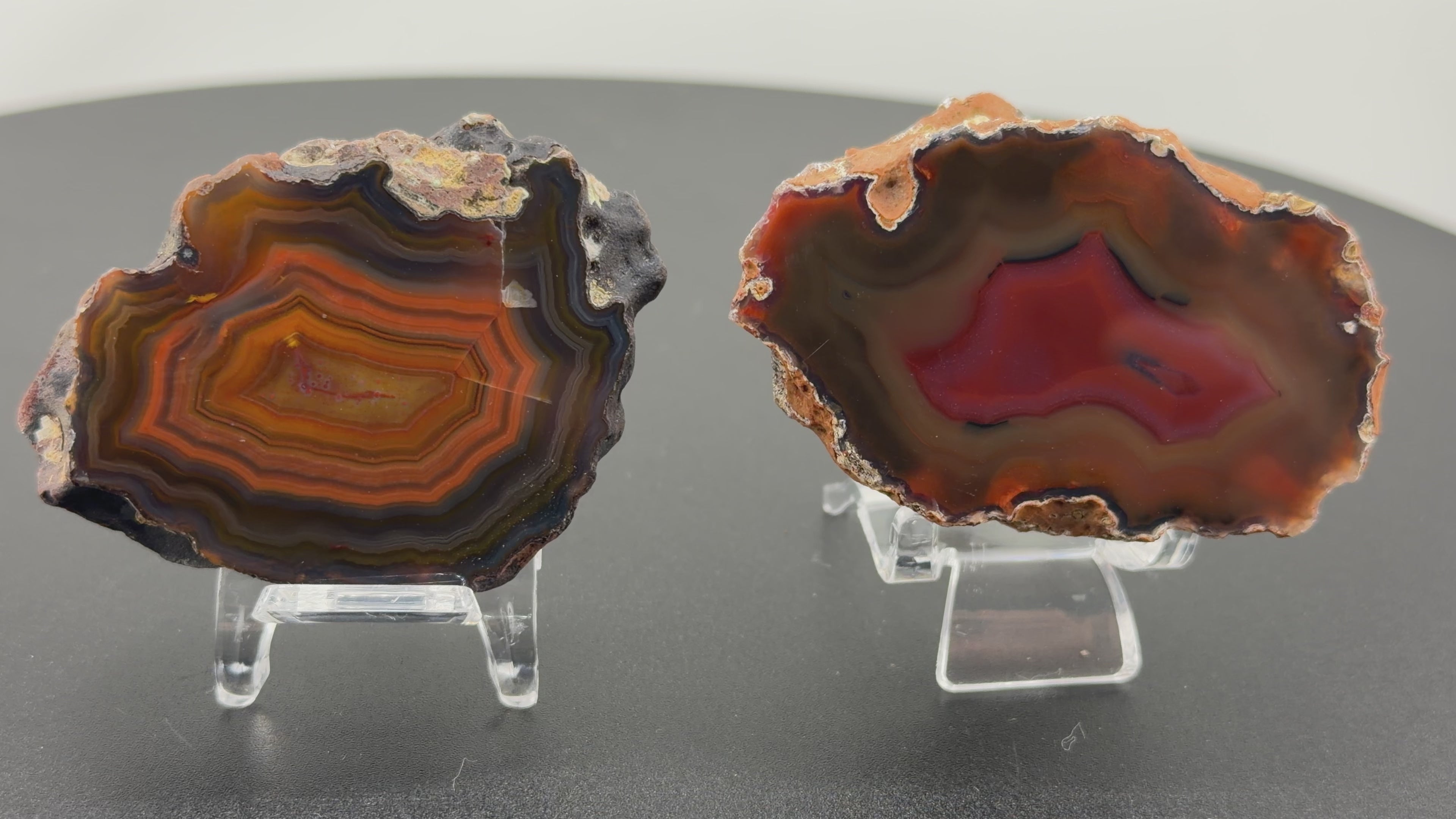 2 x Achat Argentinien San Rafael CONDOR Agate Argentina #A10-11#