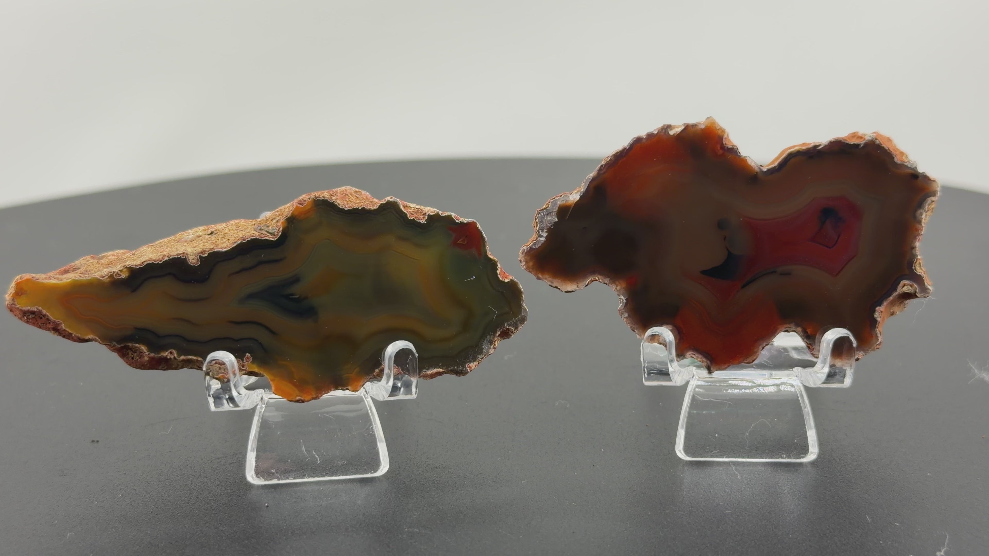 2 x Achat Argentinien San Rafael CONDOR Agate Argentina #A10-15#