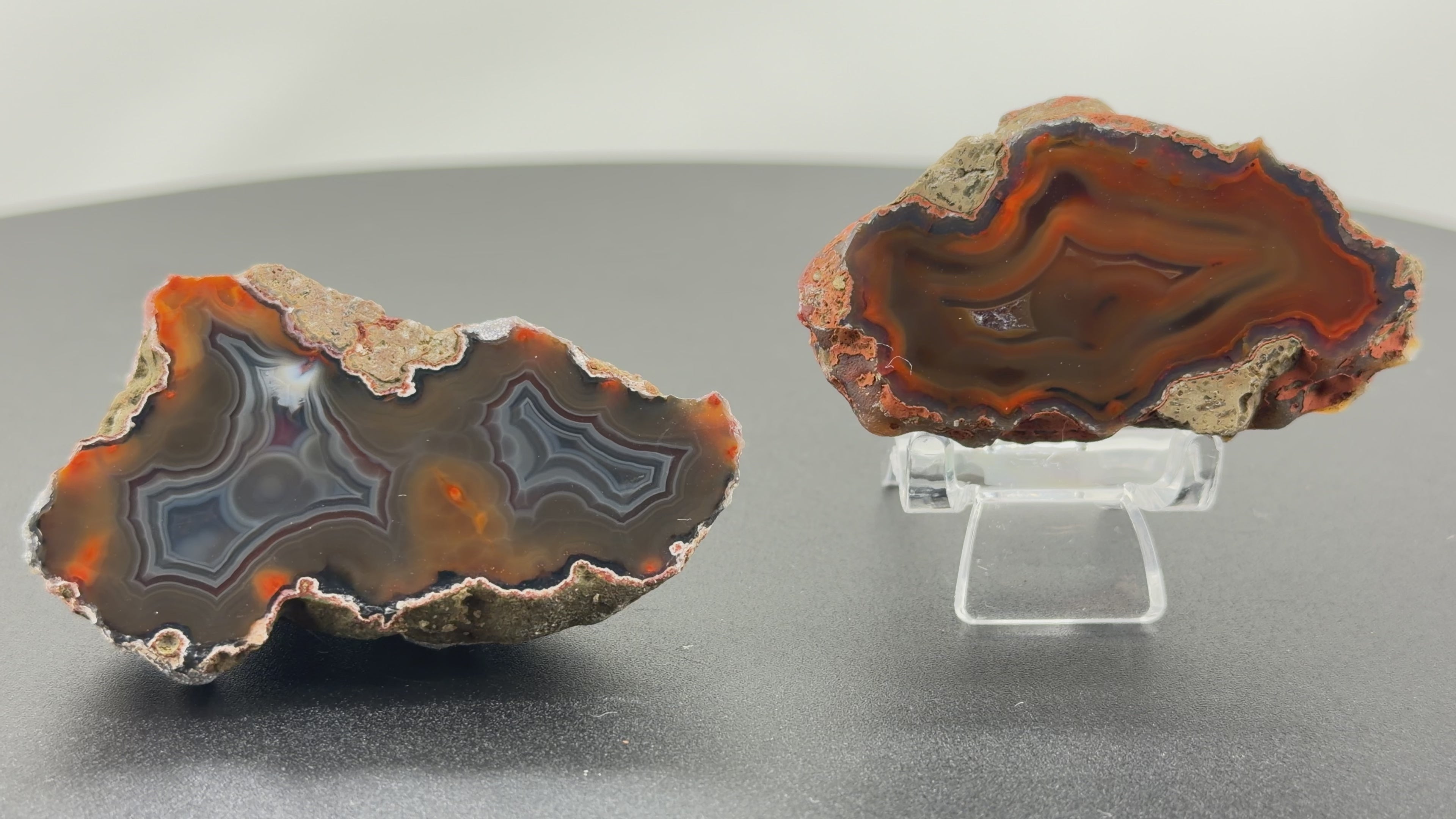 2 x Achat Argentinien San Rafael CONDOR Agate Argentina #A10-10#