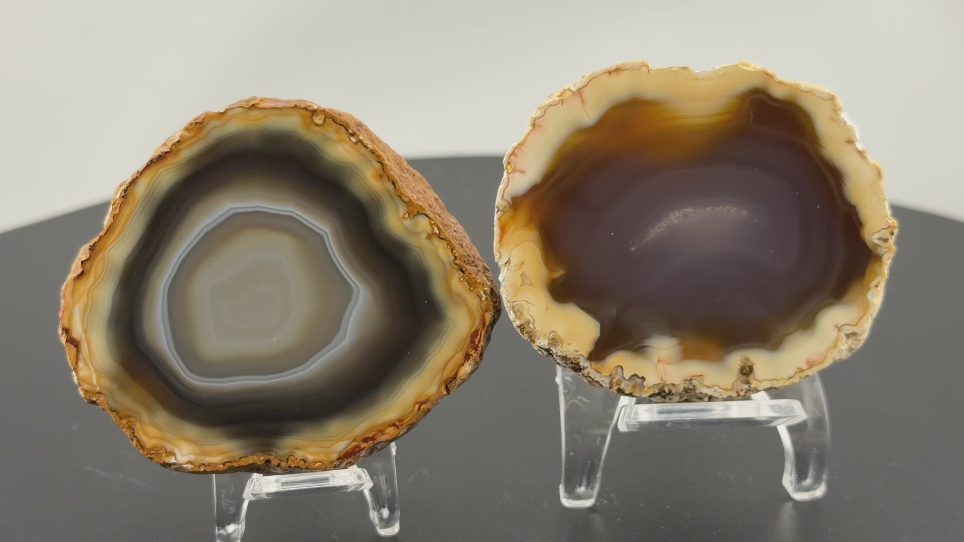 2 Stück Achate aus Sumatra Indonesien Agate Indonesia #A13-18#