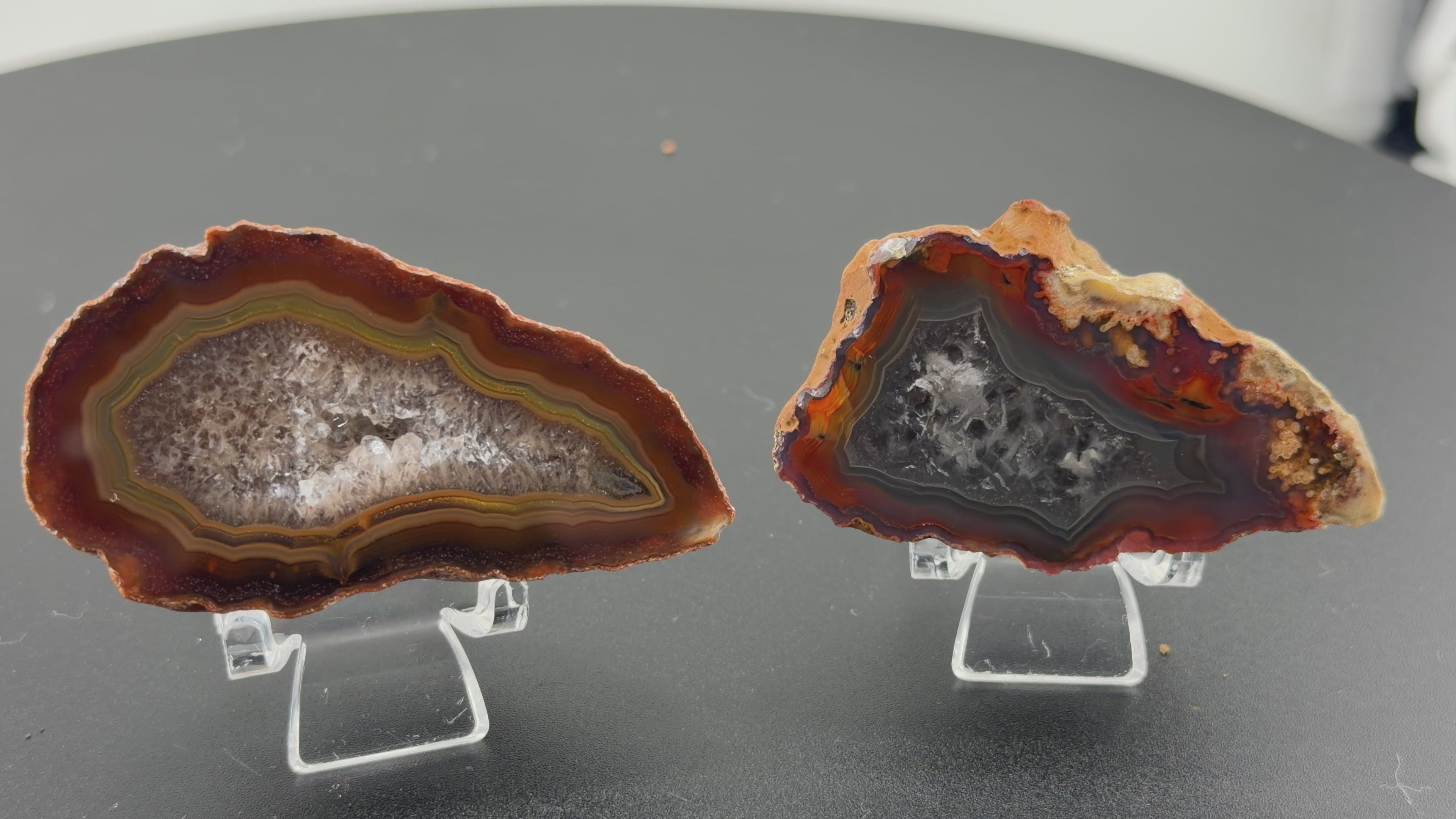 2 x Achat Argentinien San Rafael CONDOR Agate Argentina #A10-20#